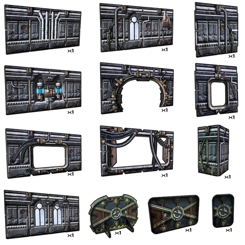 Battle Systems Sci-Fi Terrain - 28mm Modular 3D Space Terrain - مثالية لألعاب الحرب ولعب الأدوار - نماذج بناء متعددة المستويات ثلاثية الأبعاد مطبوعة بالألوان الكاملة 40K (أطلال قوطية) - Image 5